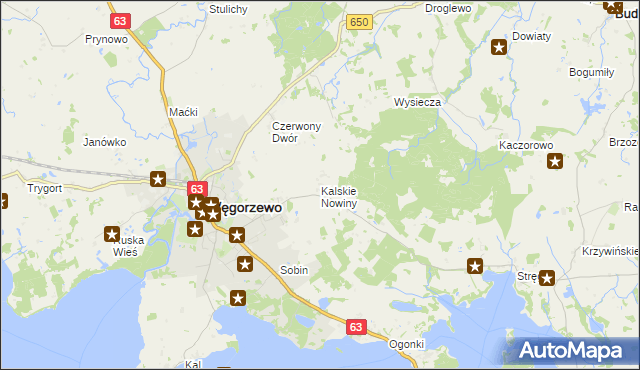 mapa Kalskie Nowiny, Kalskie Nowiny na mapie Targeo