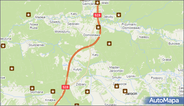 mapa Katy, Katy na mapie Targeo