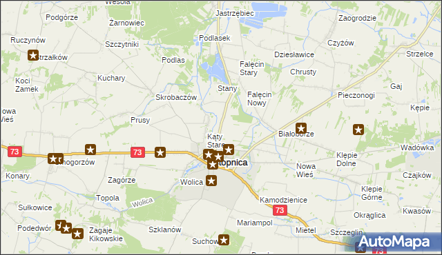 mapa Kąty Nowe, Kąty Nowe na mapie Targeo