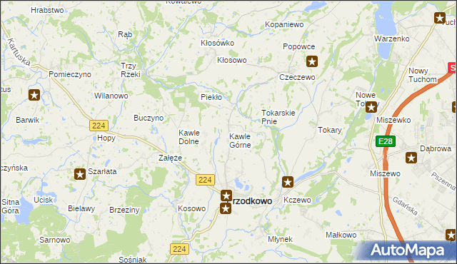 mapa Kawle Górne, Kawle Górne na mapie Targeo