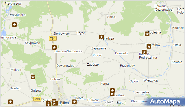 mapa Kidów, Kidów na mapie Targeo