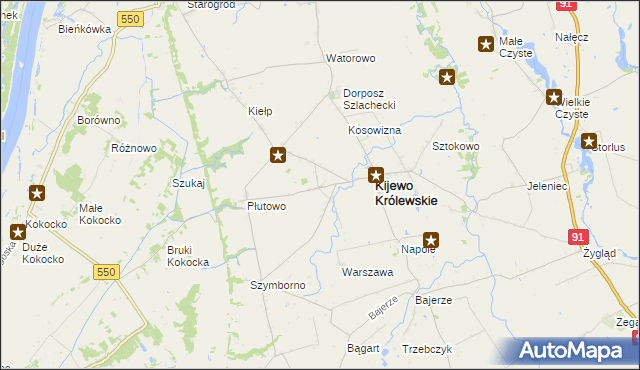 mapa Kijewo Szlacheckie, Kijewo Szlacheckie na mapie Targeo