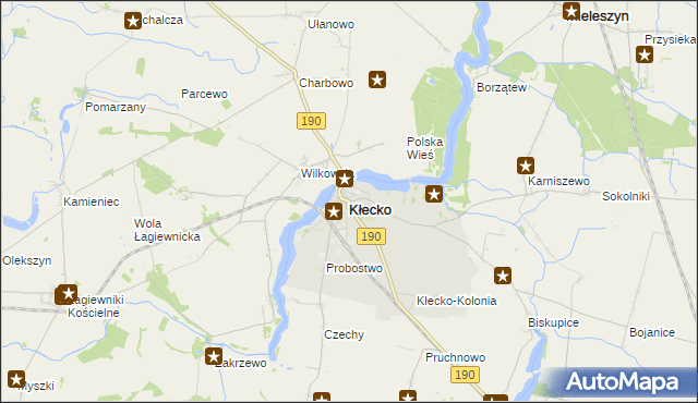 mapa Kłecko, Kłecko na mapie Targeo