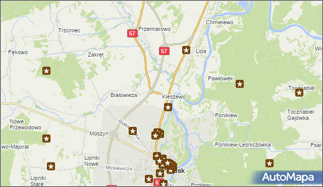 mapa Kleszewo, Kleszewo na mapie Targeo