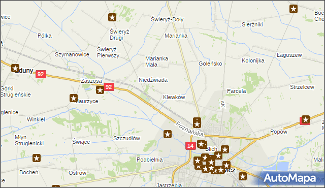mapa Klewków, Klewków na mapie Targeo