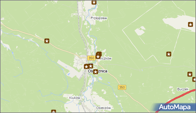 mapa Kliczków, Kliczków na mapie Targeo