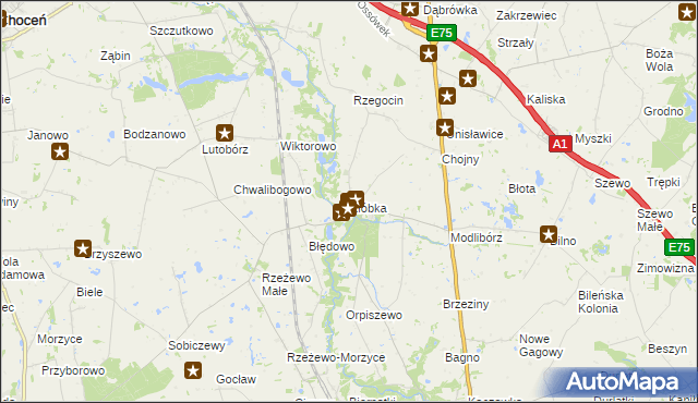 mapa Kłóbka, Kłóbka na mapie Targeo