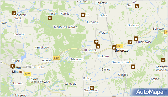 mapa Klukówek, Klukówek na mapie Targeo