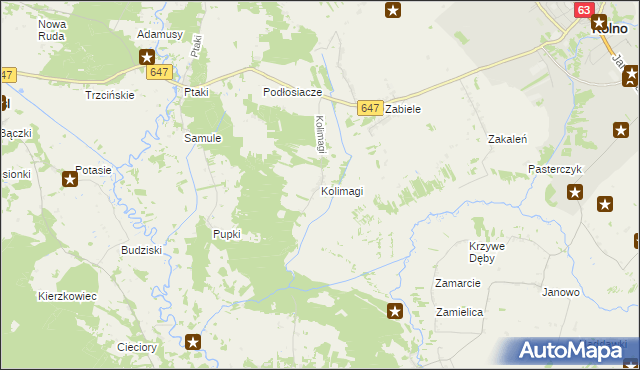 mapa Kolimagi, Kolimagi na mapie Targeo