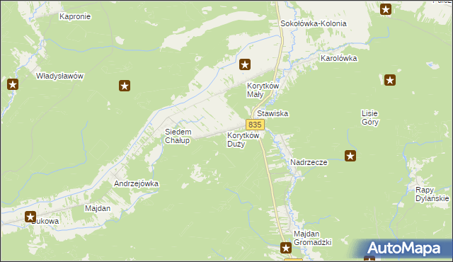 mapa Korytków Duży, Korytków Duży na mapie Targeo