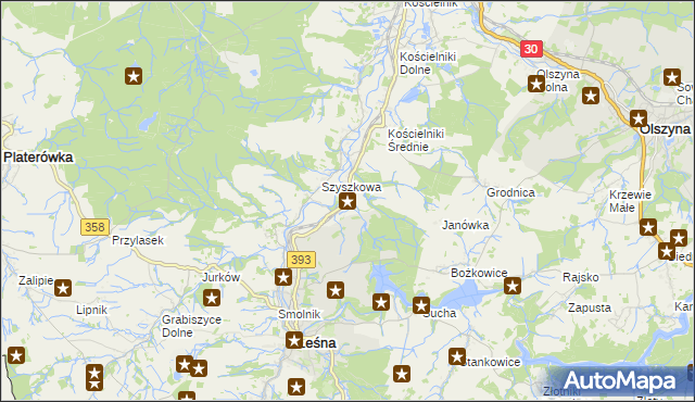 mapa Kościelniki Górne, Kościelniki Górne na mapie Targeo