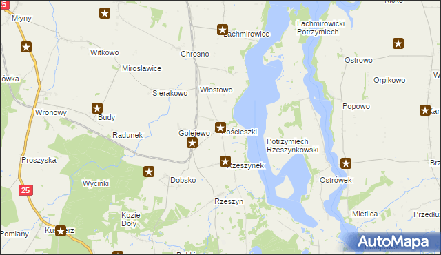 mapa Kościeszki, Kościeszki na mapie Targeo