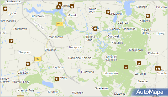 mapa Koszary gmina Sompolno, Koszary gmina Sompolno na mapie Targeo