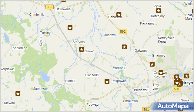 mapa Kotkowo gmina Kętrzyn, Kotkowo gmina Kętrzyn na mapie Targeo