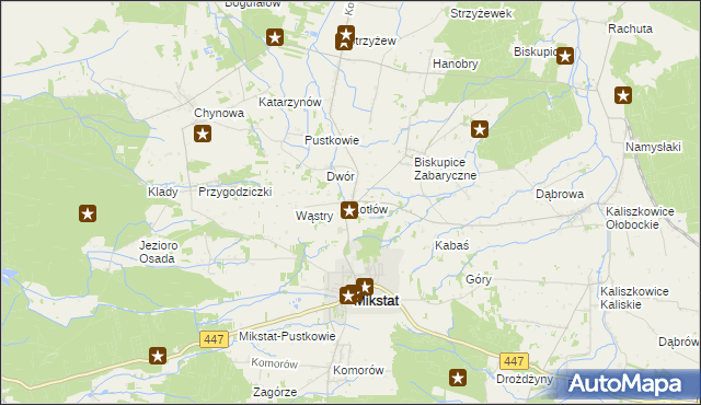 mapa Kotłów, Kotłów na mapie Targeo