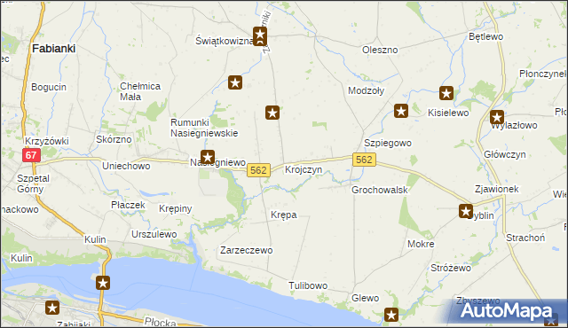 mapa Krojczyn, Krojczyn na mapie Targeo