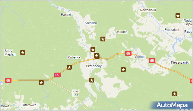 mapa Królowy Most, Królowy Most na mapie Targeo