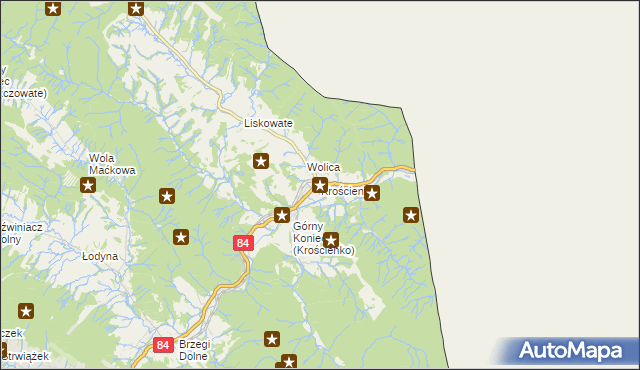mapa Krościenko, Krościenko na mapie Targeo