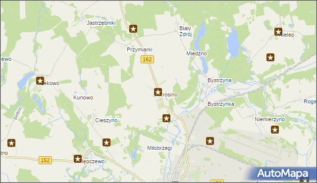 mapa Krosino gmina Świdwin, Krosino gmina Świdwin na mapie Targeo