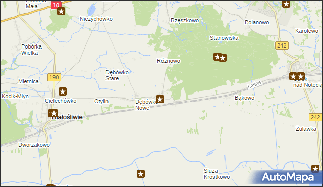 mapa Krostkowo, Krostkowo na mapie Targeo