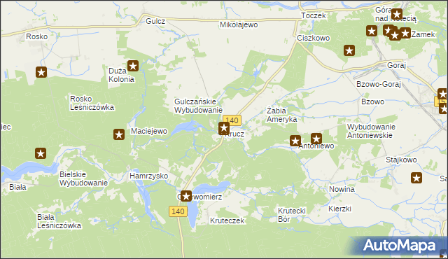 mapa Krucz, Krucz na mapie Targeo