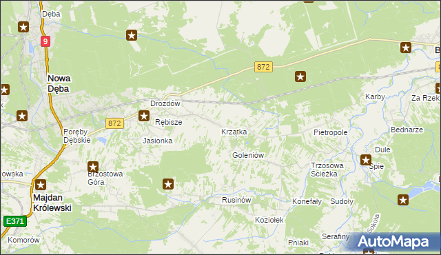 mapa Krzątka, Krzątka na mapie Targeo