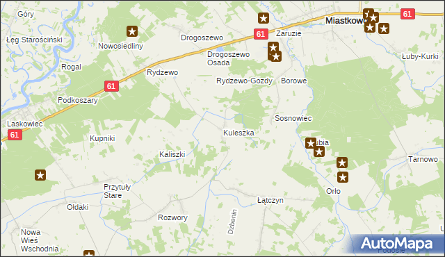 mapa Kuleszka, Kuleszka na mapie Targeo