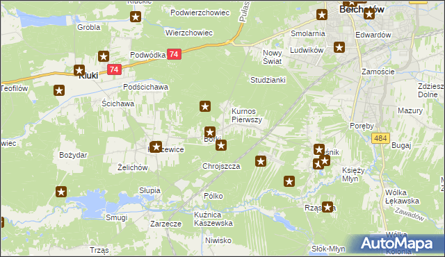 mapa Kurnos Drugi, Kurnos Drugi na mapie Targeo