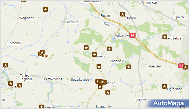 mapa Kwietno, Kwietno na mapie Targeo