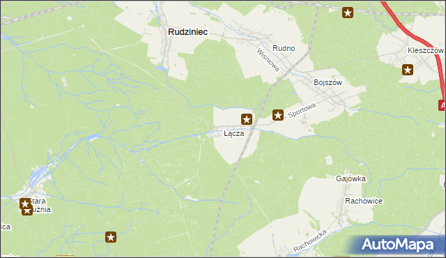mapa Łącza, Łącza na mapie Targeo