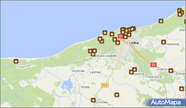 mapa Lędowo-Osiedle, Lędowo-Osiedle na mapie Targeo