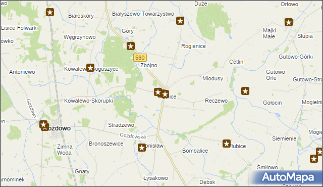 mapa Lelice, Lelice na mapie Targeo