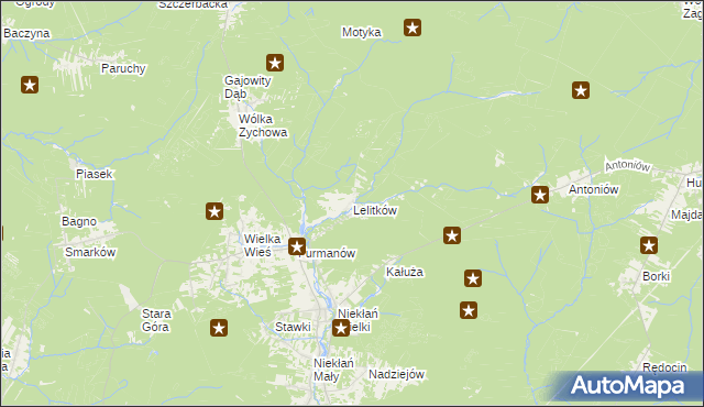 mapa Lelitków, Lelitków na mapie Targeo