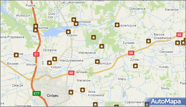 mapa Lisówek gmina Grójec, Lisówek gmina Grójec na mapie Targeo