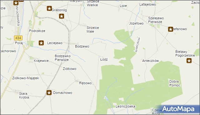 mapa Łódź gmina Piaski, Łódź gmina Piaski na mapie Targeo