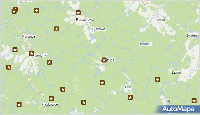 mapa Łopienka, Łopienka na mapie Targeo
