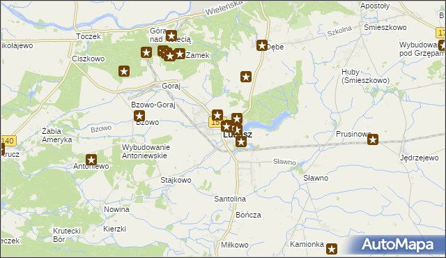 mapa Lubasz powiat czarnkowsko-trzcianecki, Lubasz powiat czarnkowsko-trzcianecki na mapie Targeo