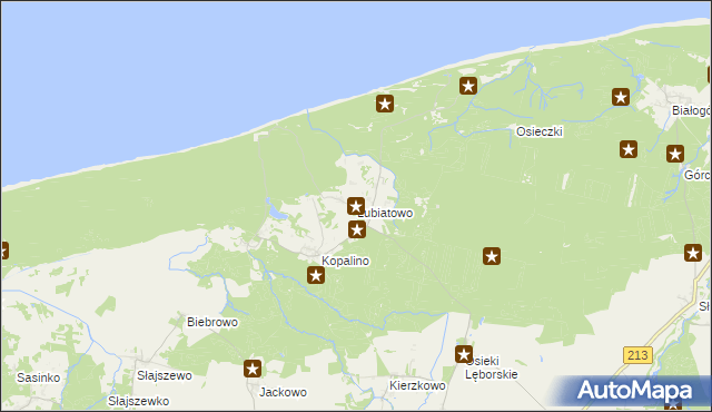 mapa Lubiatowo gmina Choczewo, Lubiatowo gmina Choczewo na mapie Targeo