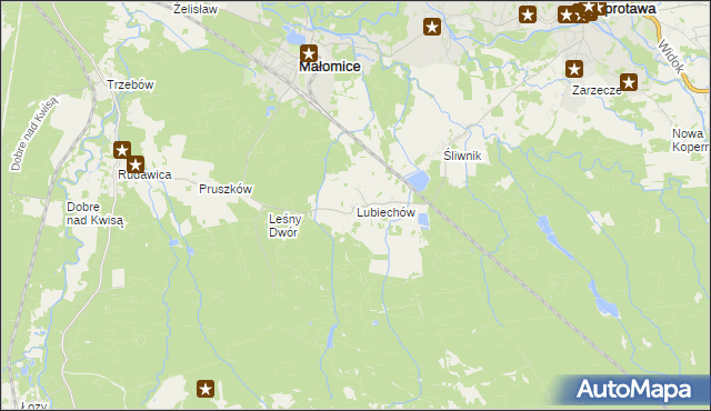 mapa Lubiechów, Lubiechów na mapie Targeo