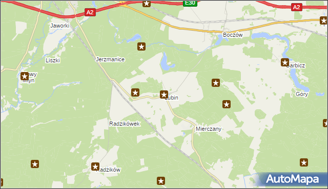mapa Lubin gmina Torzym, Lubin gmina Torzym na mapie Targeo
