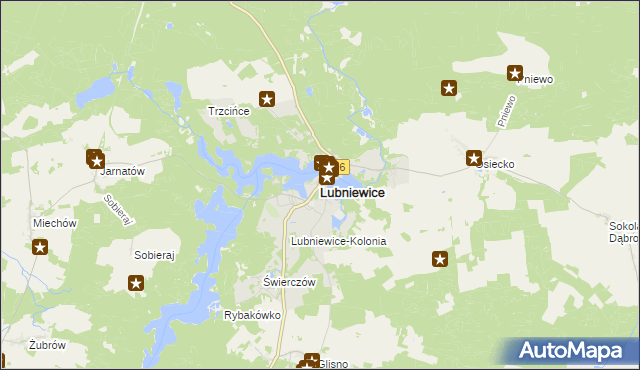 mapa Lubniewice, Lubniewice na mapie Targeo