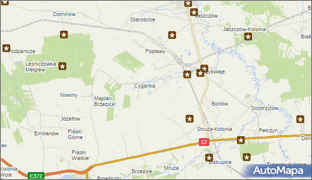 mapa Łysołaje-Kolonia, Łysołaje-Kolonia na mapie Targeo