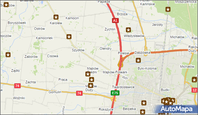 mapa Majków Mały, Majków Mały na mapie Targeo
