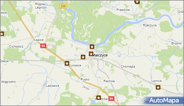 mapa Malczyce powiat średzki, Malczyce powiat średzki na mapie Targeo