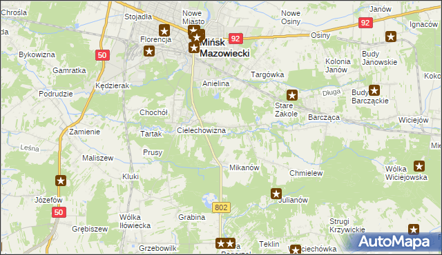 mapa Marianka gmina Mińsk Mazowiecki, Marianka gmina Mińsk Mazowiecki na mapie Targeo