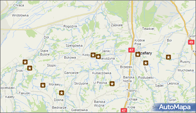 mapa Maruszyna, Maruszyna na mapie Targeo