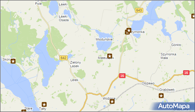 mapa Mateuszek, Mateuszek na mapie Targeo