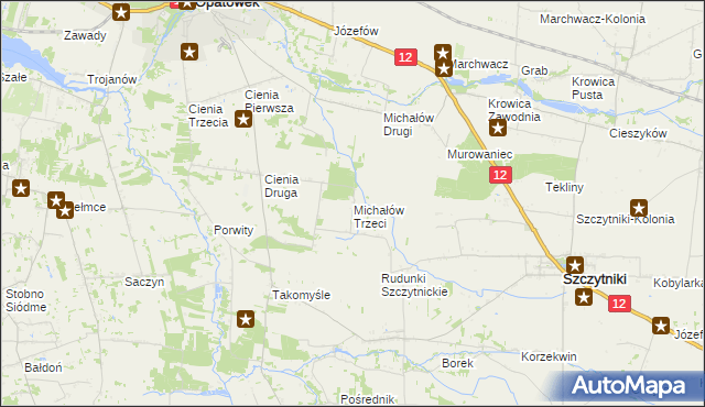 mapa Michałów Trzeci, Michałów Trzeci na mapie Targeo