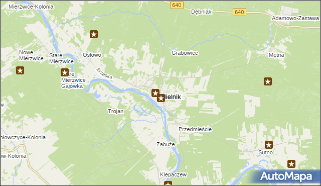 mapa Mielnik powiat siemiatycki, Mielnik powiat siemiatycki na mapie Targeo