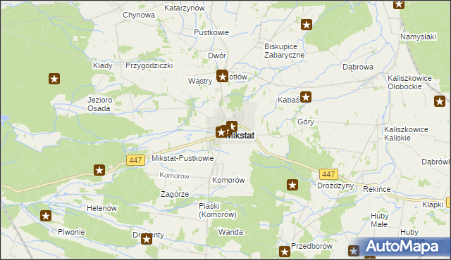 mapa Mikstat, Mikstat na mapie Targeo